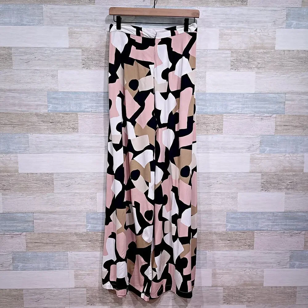 COREY LYNN CALTER Abstract Wide-Leg Pants Stretch Anthropologie Womens Small - Picture 2 of 11